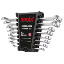 ست 8 عددی آچار یکسر رینگ و یکسر تخت مدل RH-2101 رونیکس