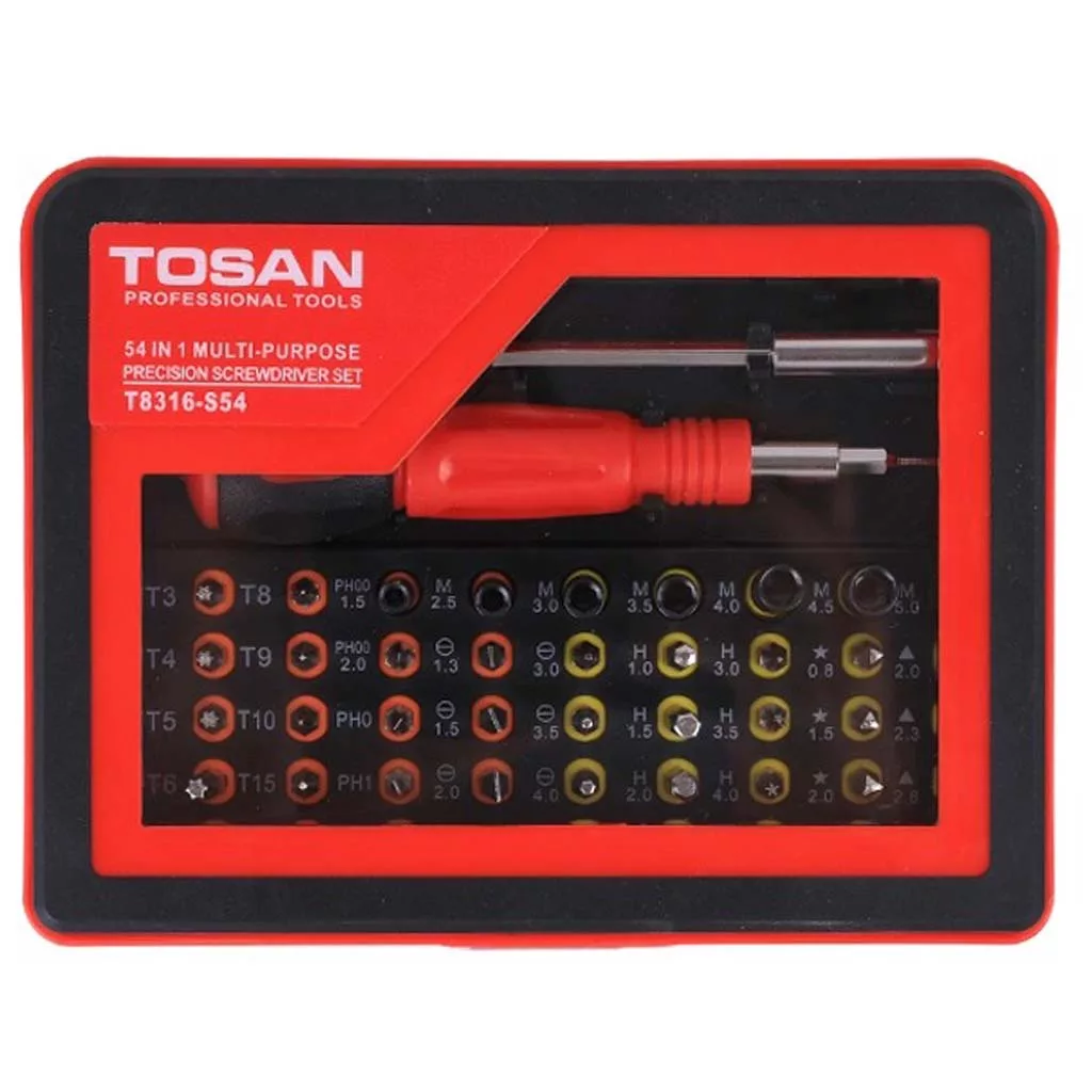 ست پیچ گوشتی 54 عددی مدل T8316-S54 توسن