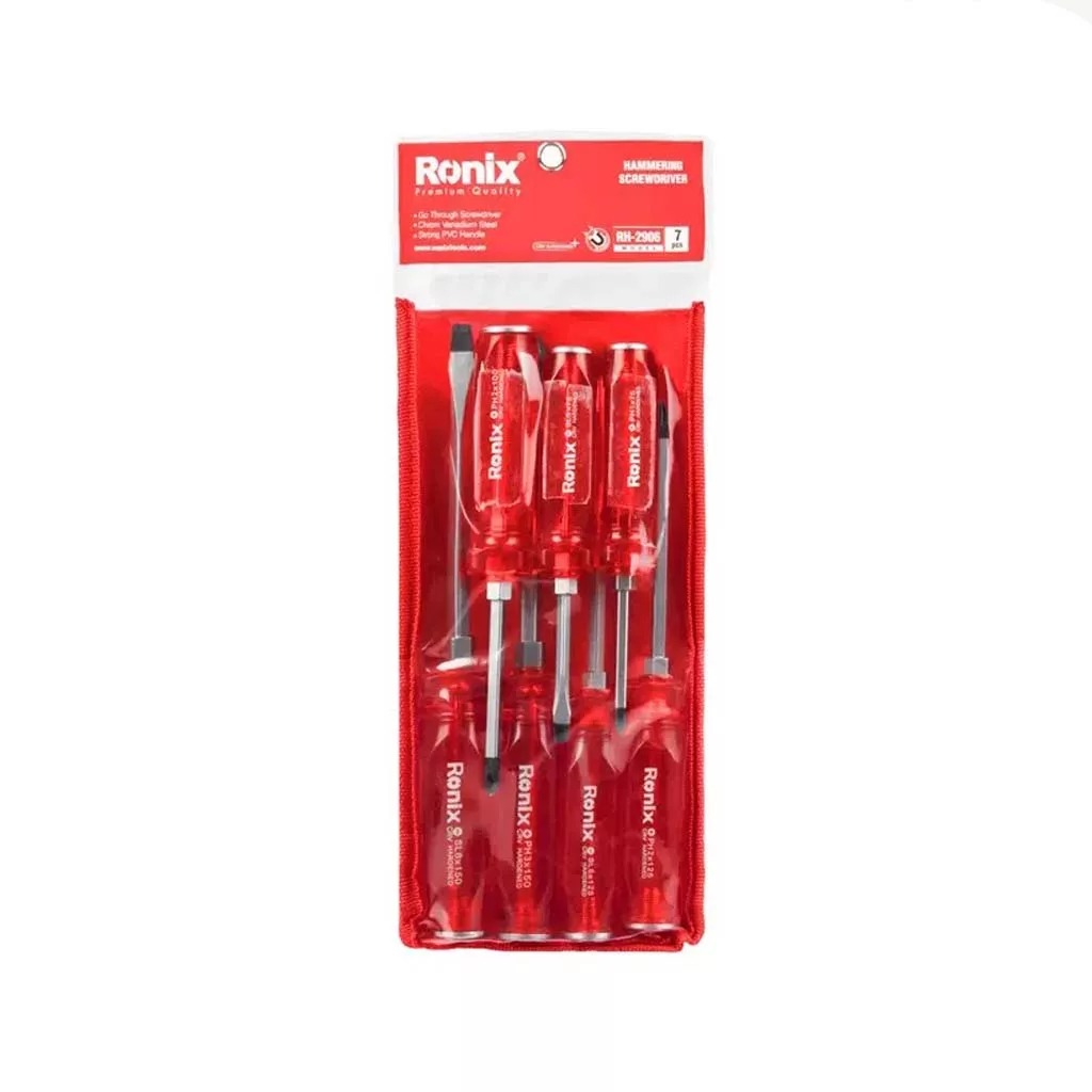پیچ گوشتی ضربه خور 7 عددی مدل RH-2906 رونیکس