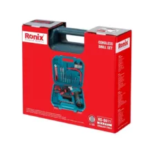 کیت دریل شارژی 12 ولت تک باطری 35 پارچه RS-8611 رونیکس