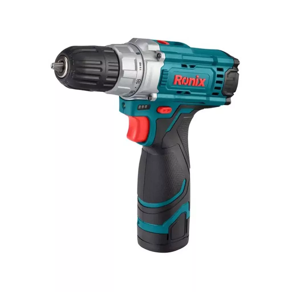 کیت دریل شارژی چکشی 12 ولت دو باتری مدل RS-8613 رونیکس