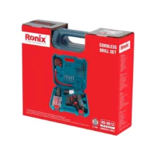 کیت دریل شارژی چکشی 12 ولت دو باتری مدل RS-8613 رونیکس